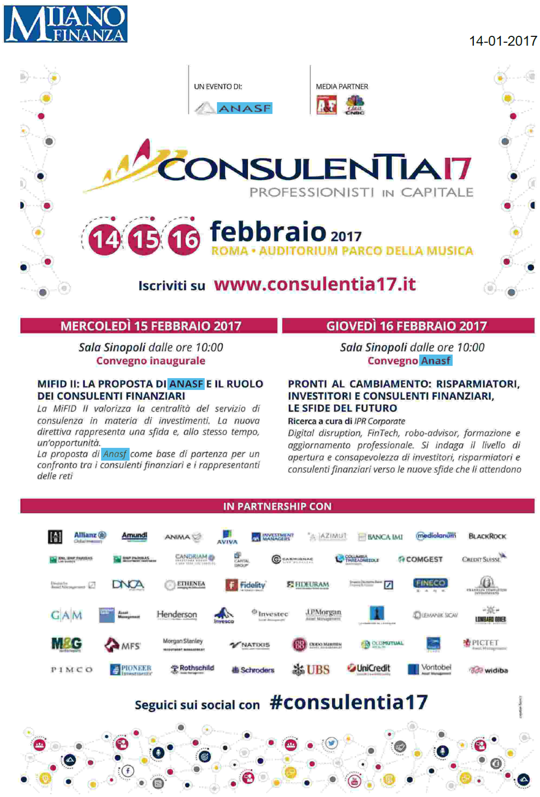 La pubblicità di ConsulenTia17 Roma su Milano Finanza